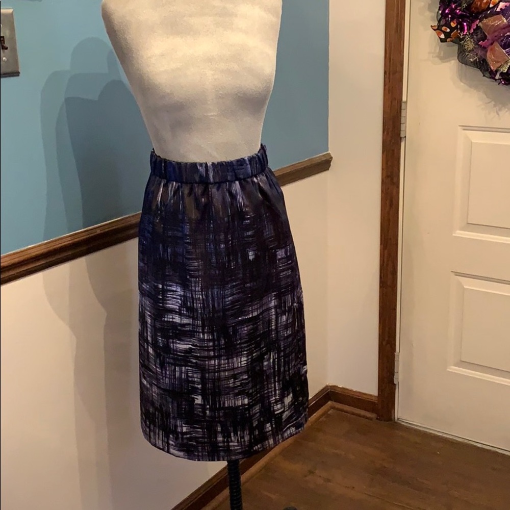 Chico’s skirt shades of blue NWT